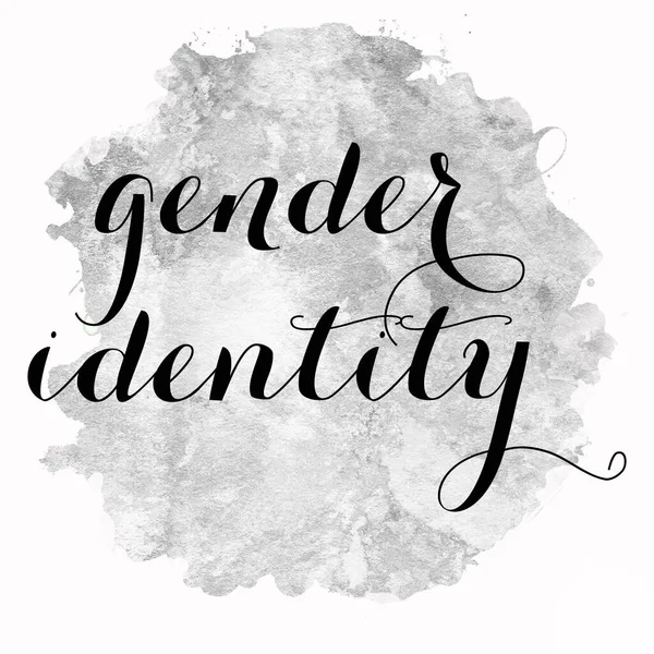 Κείμενο Ταυτότητας Φύλου Αφηρημένο Πολύχρωμο Φόντο — Φωτογραφία Αρχείου