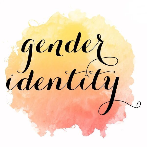 Genderidentiteitstekst Abstracte Kleurrijke Achtergrond — Stockfoto