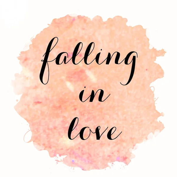 Falling Love Tekst Abstracte Kleurrijke Achtergrond — Stockfoto