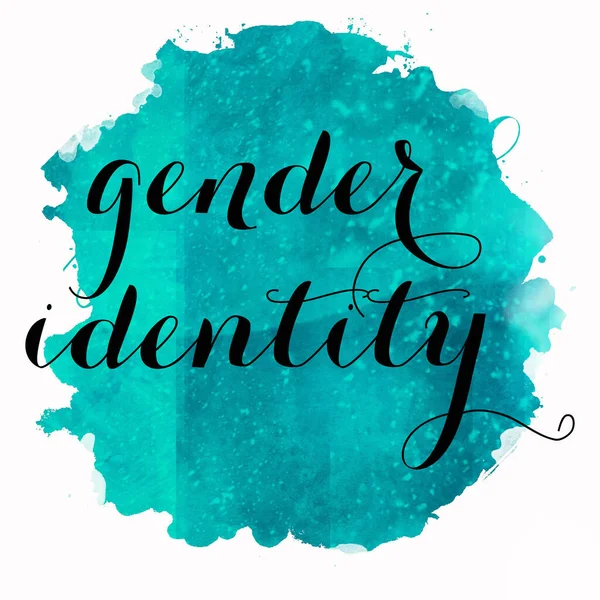 Text Genderové Identity Abstraktním Barevném Pozadí — Stock fotografie