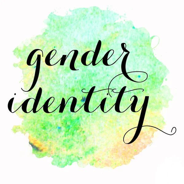 Text Genderové Identity Abstraktním Barevném Pozadí — Stock fotografie