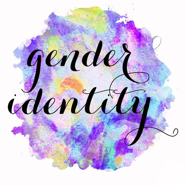 Text Genderové Identity Abstraktním Barevném Pozadí — Stock fotografie