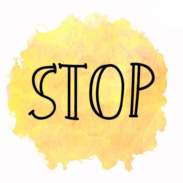 Stoppa Text Abstrakt Färgglad Bakgrund — Stockfoto