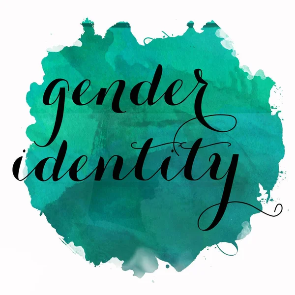 Text Genderové Identity Abstraktním Barevném Pozadí — Stock fotografie