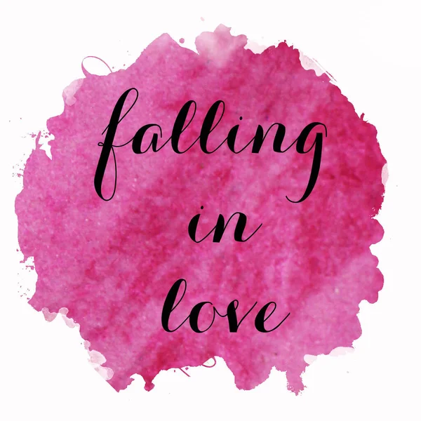 Falling Love Tekst Abstracte Kleurrijke Achtergrond — Stockfoto