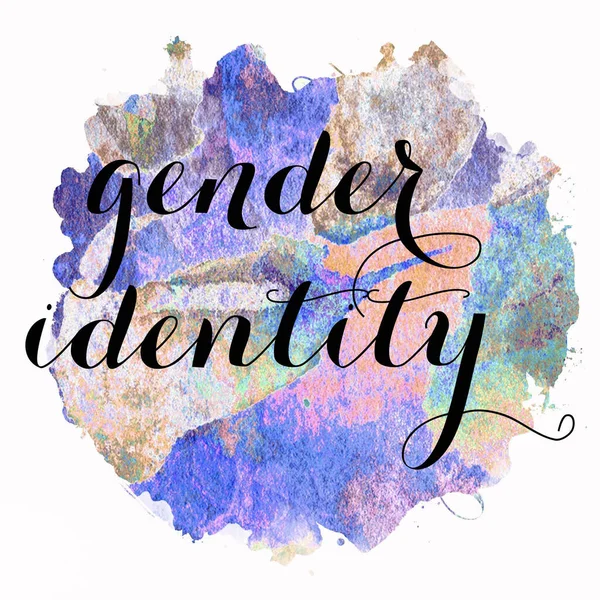 Text Genderové Identity Abstraktním Barevném Pozadí — Stock fotografie