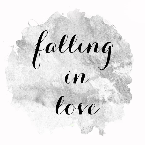 Falling Love Tekst Abstracte Kleurrijke Achtergrond — Stockfoto