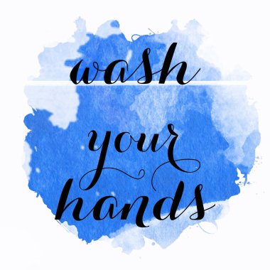 soyut renkli arkaplanda ellerinizi yıkayın