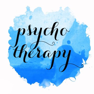 Soyut renkli arkaplan üzerine psikoterapi metni