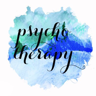 Soyut renkli arkaplan üzerine psikoterapi metni