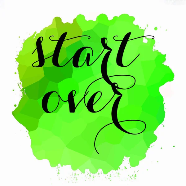 start over text on abstract colorful background