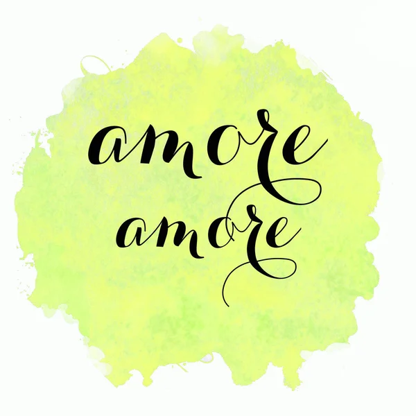 Amore Amore Κείμενο Αφηρημένο Πολύχρωμο Φόντο — Φωτογραφία Αρχείου