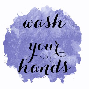 soyut renkli arkaplanda ellerinizi yıkayın
