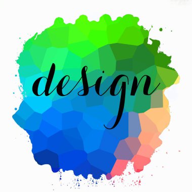 soyut renkli arkaplan üzerinde tasarım metni