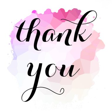 soyut renkli arkaplan üzerine teşekkür mesajı