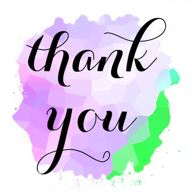 soyut renkli arkaplan üzerine teşekkür mesajı