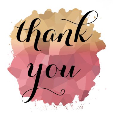 soyut renkli arkaplan üzerine teşekkür mesajı