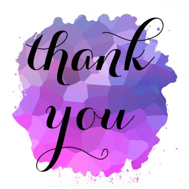 soyut renkli arkaplan üzerine teşekkür mesajı