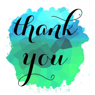 soyut renkli arkaplan üzerine teşekkür mesajı