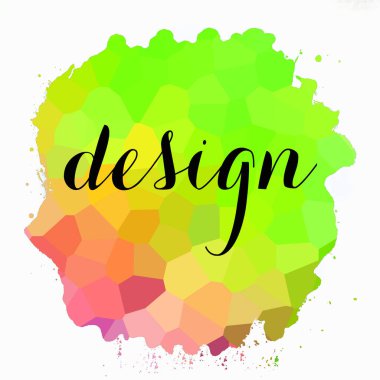 soyut renkli arkaplan üzerinde tasarım metni