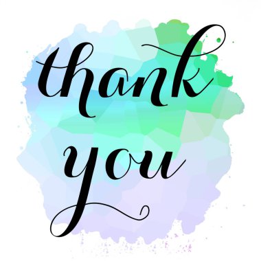 soyut renkli arkaplan üzerine teşekkür mesajı