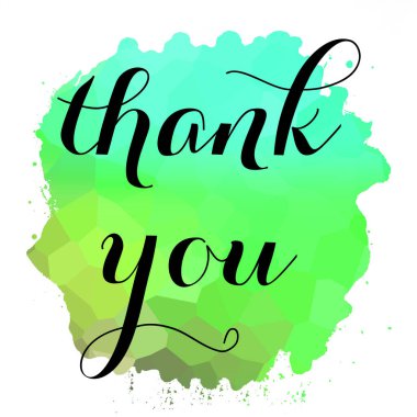 soyut renkli arkaplan üzerine teşekkür mesajı