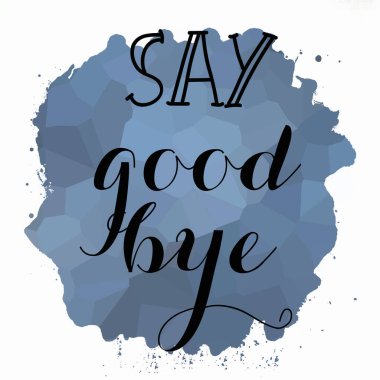 Soyut renkli arkaplanda elveda mesajı yaz