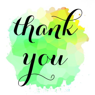 soyut renkli arkaplan üzerine teşekkür mesajı