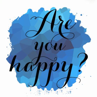 Soyut renkli arkaplanda mutlu bir metin var mı