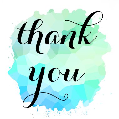 soyut renkli arkaplan üzerine teşekkür mesajı