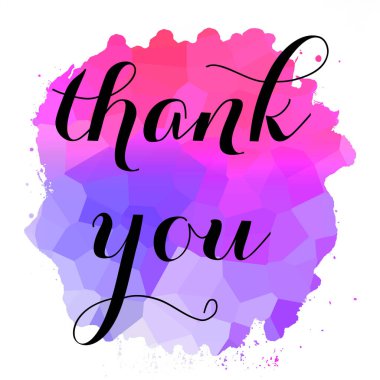 soyut renkli arkaplan üzerine teşekkür mesajı