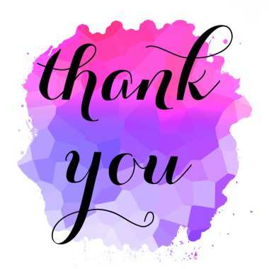 soyut renkli arkaplan üzerine teşekkür mesajı