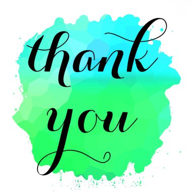 soyut renkli arkaplan üzerine teşekkür mesajı