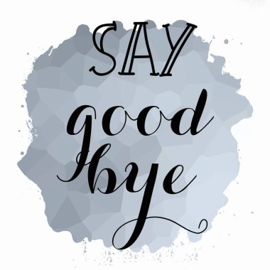 Soyut renkli arkaplanda elveda mesajı yaz