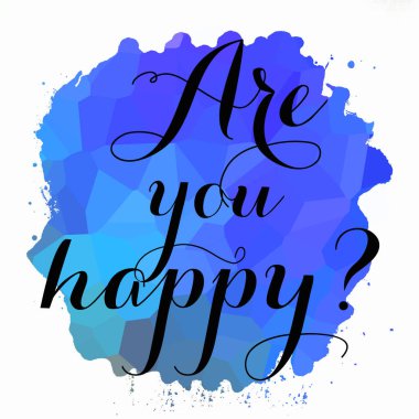 Soyut renkli arkaplanda mutlu bir metin var mı