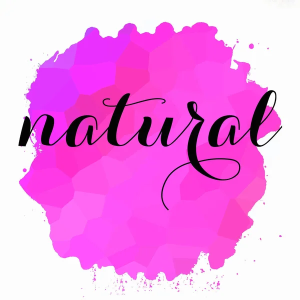 Słowo Naturalne Abstrakcyjnym Kolorowym Tle — Zdjęcie stockowe