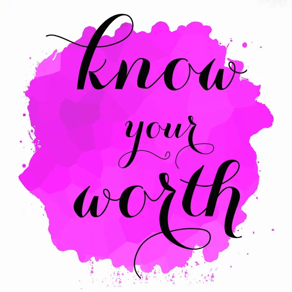 Know Your Worth Text Abstract Colorful Background — Stock Photo, Image