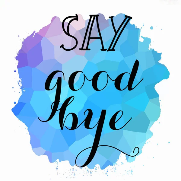 Soyut renkli arkaplanda elveda mesajı yaz