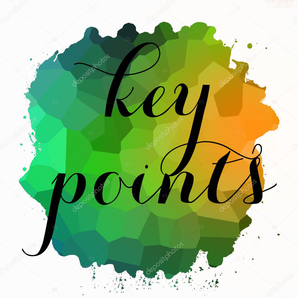 key points text on abstract colorful background