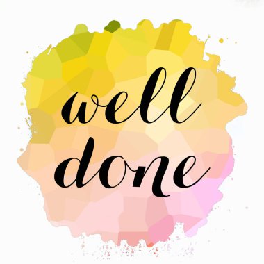 Soyut renkli arkaplan üzerine iyi yapılmış metin