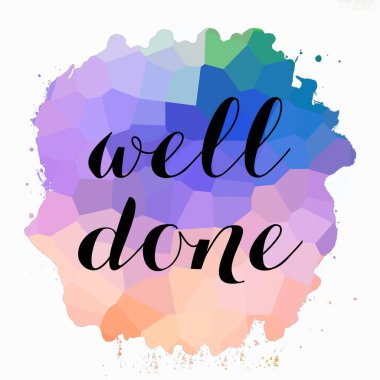 Soyut renkli arkaplan üzerine iyi yapılmış metin