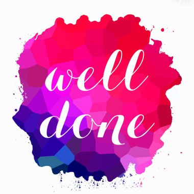 Soyut renkli arkaplan üzerine iyi yapılmış metin