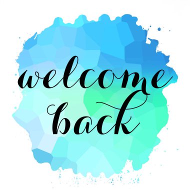 Soyut renkli arkaplan üzerindeki metne tekrar hoş geldiniz