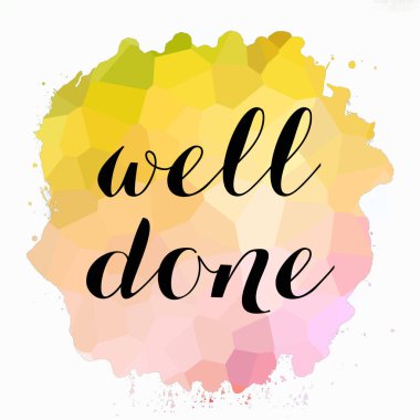 Soyut renkli arkaplan üzerine iyi yapılmış metin