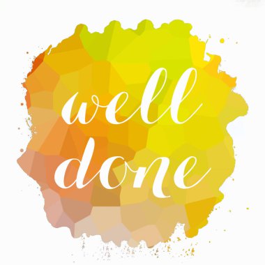 Soyut renkli arkaplan üzerine iyi yapılmış metin