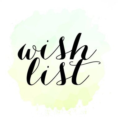 soyut renkli arkaplanda istek listesi metni