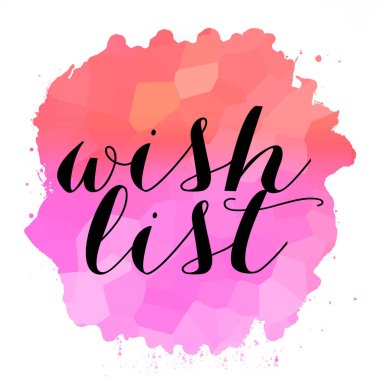 soyut renkli arkaplanda istek listesi metni