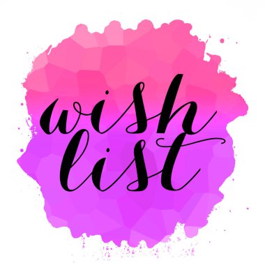 soyut renkli arkaplanda istek listesi metni