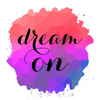 soyut renkli arkaplanda metin üzerinde hayal et