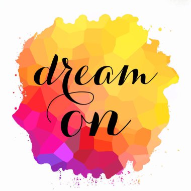 soyut renkli arkaplanda metin üzerinde hayal et